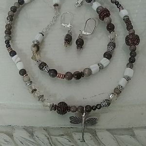 Beautiful set earrings, necklace , bracelet